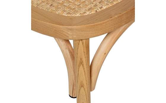 Silla Comedor Madera Cedro Natural Tejido Rattan Serie Ackere