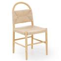 Silla Comedor Madera Cuerda Fresno Natural - Serie Alosta