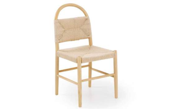 Silla Comedor Madera Cuerda Fresno Natural - Serie Alosta