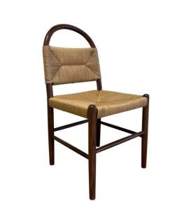 Silla Comedor Madera Cuerda Fresno Nogal - Serie Alosta