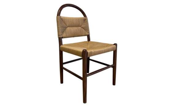 Silla Comedor Madera Cuerda Fresno Nogal - Serie Alosta