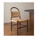 Silla Comedor Madera Cuerda Fresno Nogal - Serie Alosta