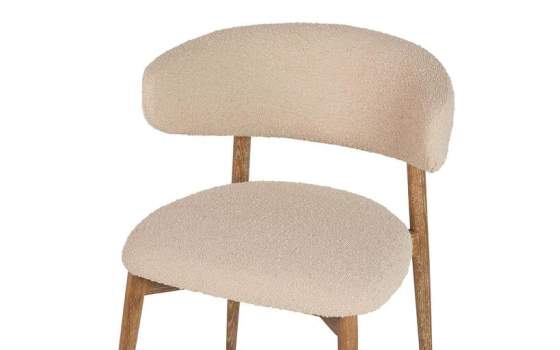 Silla Comedor Madera Fresno Asiento Respaldo Tapizado Felo