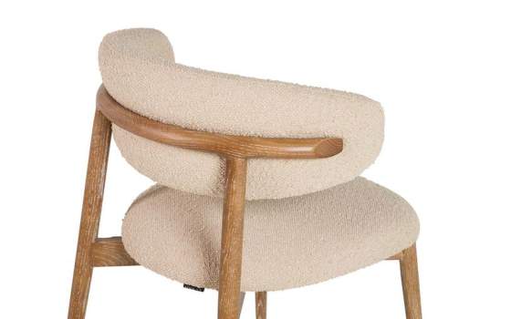 Silla Comedor Madera Fresno Asiento Respaldo Tapizado Felo