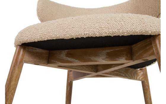 Silla Comedor Madera Fresno Asiento Respaldo Tapizado Felo