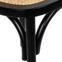 Silla Comedor Madera Haya Color Negro Tejido Rattan Ackere