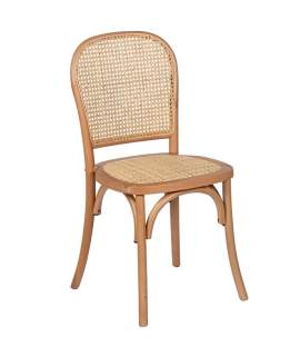 Silla Comedor Madera Haya y Tejido Rattan Serie Ackere