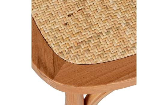 Silla Comedor Madera Haya y Tejido Rattan Serie Ackere