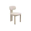 Silla Comedor Metal Beige y Tapizada Topo Serie Nyree