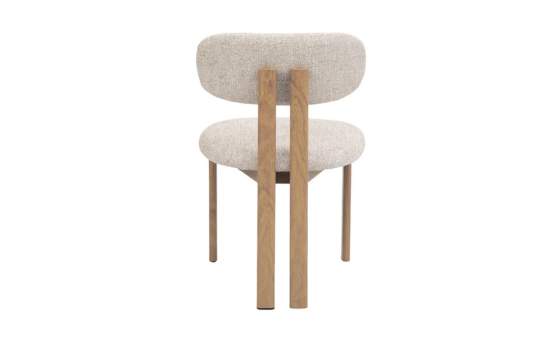 Silla Comedor Metalica Actual Tapizada Beige Serie Nyree