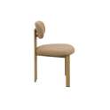 Silla Comedor Metalica Actual Tapizada Caramelo Serie Nyree