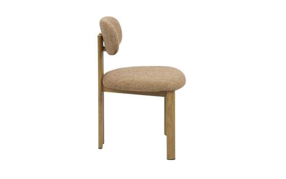 Silla Comedor Metalica Actual Tapizada Caramelo Serie Nyree