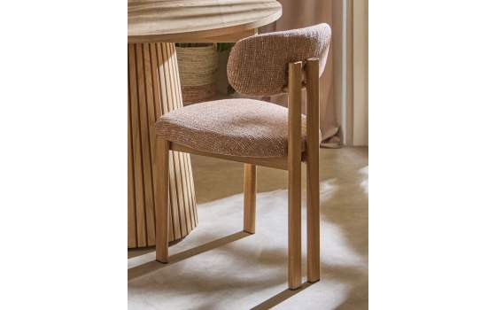 Silla Comedor Metalica Actual Tapizada Caramelo Serie Nyree