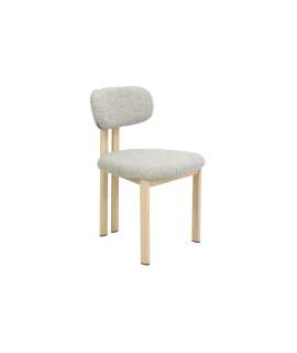 Silla Comedor Metalica Actual Tapizada Verde Serie Nyree