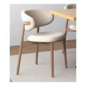 Silla Comedor Moderna Haya Natural y Tapizado Beige Anube