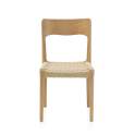 Silla Comedor Moderna Madera Fresno Asiento Cuerda Abuis