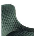 Silla Comedor Moderna Tapizada Rombos Verde Serie Melissa