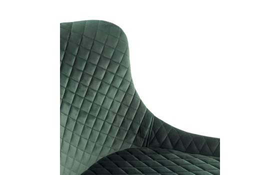 Silla Comedor Moderna Tapizada Rombos Verde Serie Melissa