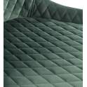 Silla Comedor Moderna Tapizada Rombos Verde Serie Melissa