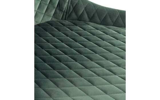 Silla Comedor Moderna Tapizada Rombos Verde Serie Melissa