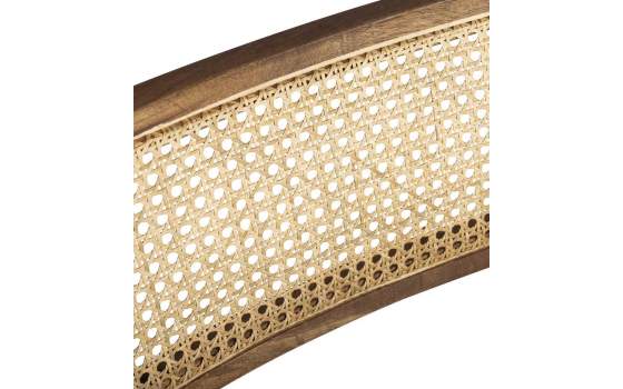 Silla Comedor Piel Forja y Rejilla Rattan Serie Ayrer