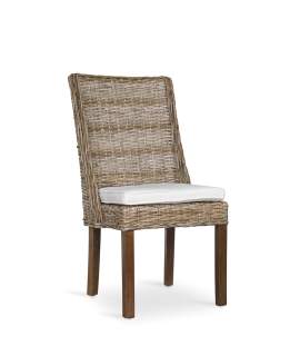Silla Comedor Rattan Natural con Cojin Serie Abriln