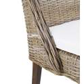 Silla Comedor Rattan Natural con Cojin Serie Abriln