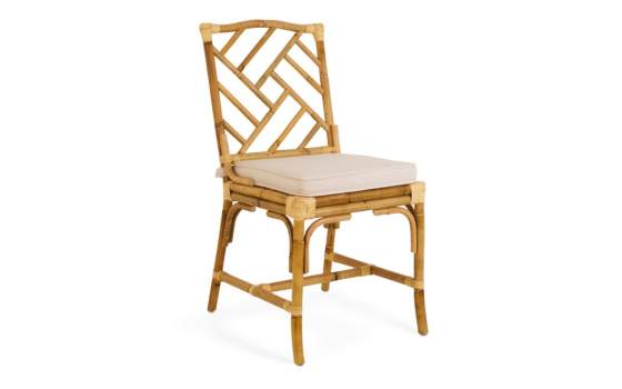 Silla Comedor Rattan Natural con Cojin Serie Rombo