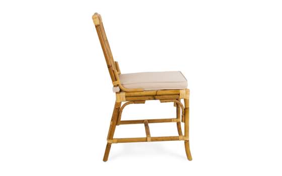 Silla Comedor Rattan Natural con Cojin Serie Rombo