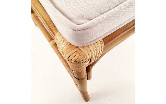 Silla Comedor Rattan Natural con Cojin Serie Rombo