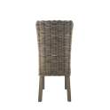 Silla Comedor Rattan Natural Pata Madera Serie Abriln