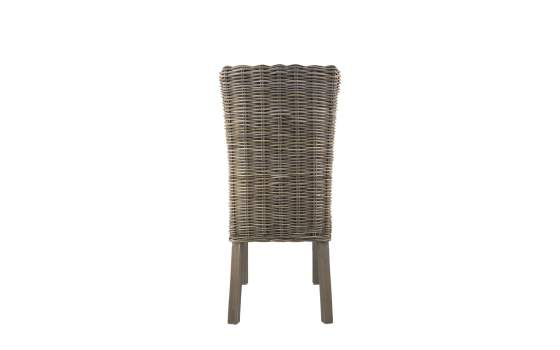 Silla Comedor Rattan Natural Pata Madera Serie Abriln