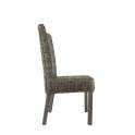 Silla Comedor Rattan Natural Pata Madera Serie Abriln