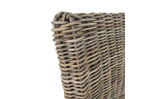 Silla Comedor Rattan Natural Pata Madera Serie Abriln