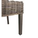 Silla Comedor Rattan Natural Pata Madera Serie Abriln