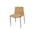 Silla Comedor Tapizada Actual Chenilla Mostaza - Serie Alfix