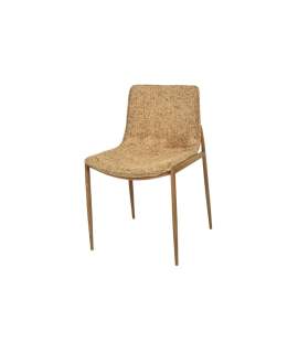 Silla Comedor Tapizada Actual Chenilla Mostaza - Serie Alfix
