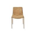 Silla Comedor Tapizada Actual Chenilla Mostaza - Serie Alfix