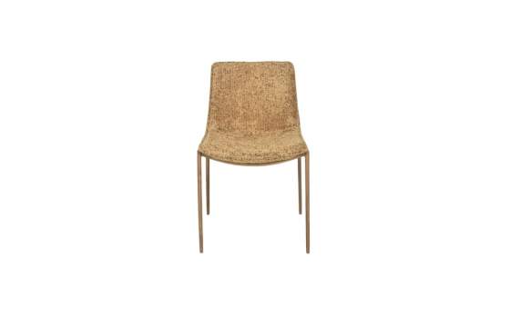 Silla Comedor Tapizada Actual Chenilla Mostaza - Serie Alfix