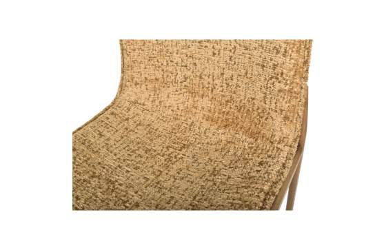 Silla Comedor Tapizada Actual Chenilla Mostaza - Serie Alfix