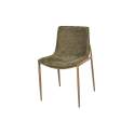 Silla Comedor Tapizada Actual Chenilla Verde - Serie Alfix