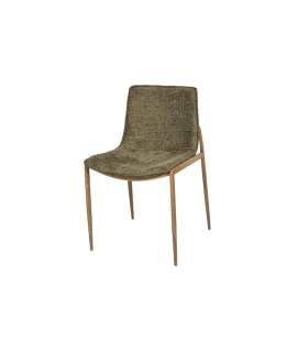 Silla Comedor Tapizada Actual Chenilla Verde - Serie Alfix