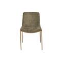 Silla Comedor Tapizada Actual Chenilla Verde - Serie Alfix