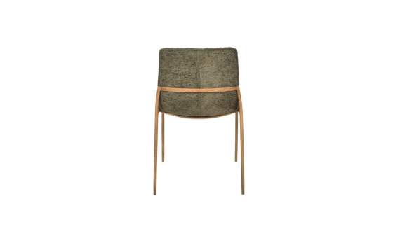 Silla Comedor Tapizada Actual Chenilla Verde - Serie Alfix