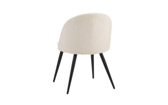 Silla Comedor Tapizada Alpaca Blanco Roto Estilo Actual Egina