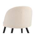 Silla Comedor Tapizada Alpaca Blanco Roto Estilo Actual Egina