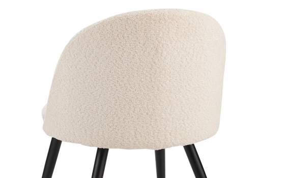 Silla Comedor Tapizada Alpaca Blanco Roto Estilo Actual Egina