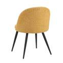 Silla Comedor Tapizada Alpaca Mostaza Estilo Actual Egina