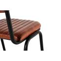 Silla Comedor Tapizada Asiento Respaldo Piel Patas Metal Vakin