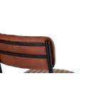Silla Comedor Tapizada Asiento Respaldo Piel Patas Metal Vakin